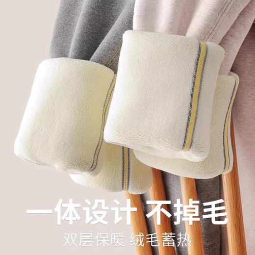 Langsha lamb velvet pure cotton leggings for women winter 2025 new outer wear plus velvet thickened high waist slimming warm cotton pants