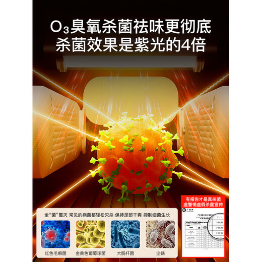 Xiaomi Youpin shoe dryer, shoe dryer, deodorizing artifact, wet and dry shoe dryer, fully automatic baking for home use, double stand to dry 2 pairs at a time, salt box exclusive version_deodorizing rose salt blue light