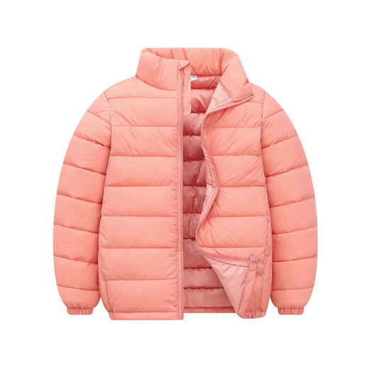 Children's lightweight cotton coats for boys and girls, medium and large children's lightweight cotton coats, large children's large size autumn and winter coats, black 120 130, recommended height is about 120cm