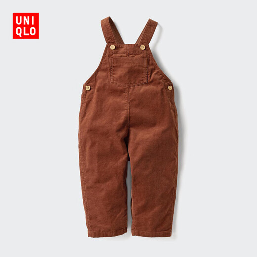 Uniqlo infant corduroy overalls/trousers casual pants 25 new style 484973 34 camel 90