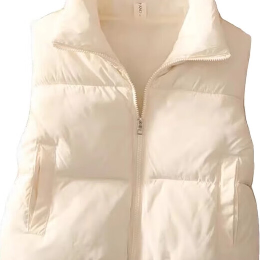 Pierre Cardin warm short down cotton vest new winter vest small all-match casual vest white M recommended 95-105Jin Jin equals 0.5 kg
