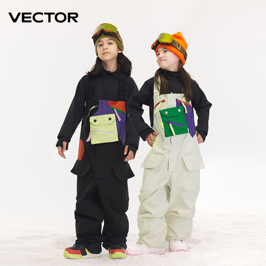 Vector Children's Ski Pants Girls' Waterproof and Warm One-piece Bib Ski Pants Boys' Single and Snowboard Ski Equipment Toy Story M 160_Suitable for height 155-165c