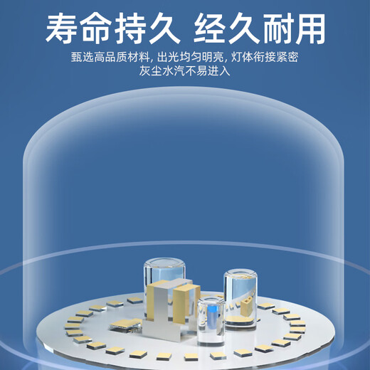 Philips (PHILIPS) LED bulb high color rendering high power 50W cylindrical bulb high brightness energy-saving lighting bulb light source E27 screw white light 6500K