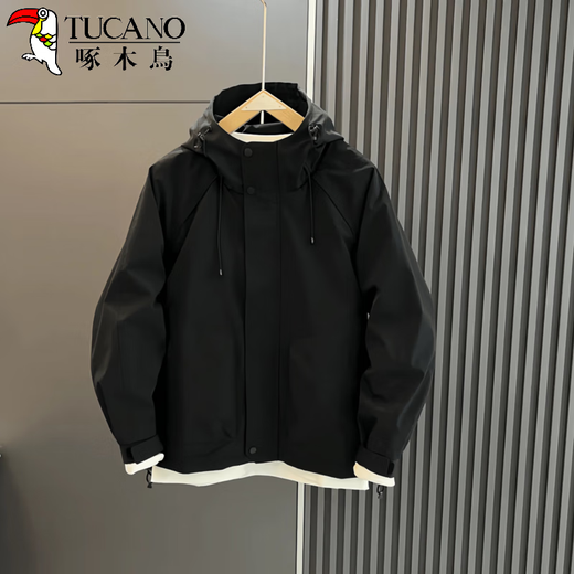 Woodpecker (TUCANO) American baseball uniform jacket for men in spring and autumn, handsome, high-end, trendy brand, versatile workwear, fashionable hooded jacket for men, green regular XL recommended 135-150Jin Jin equals 0.5 kg