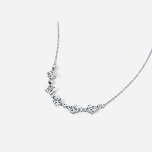 Saturday Fortune (ZLF) PT950 platinum necklace for women, simple and versatile four-leaf clover pendant holiday gift 40+5cm-3.28g