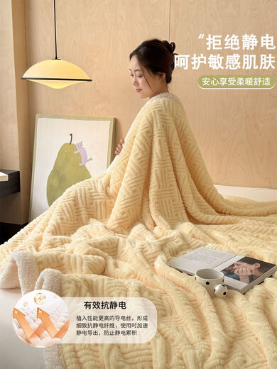 Fantasy Winter Thick Sofa Cover Blanket Air Conditioned Office Nap Blanket Lamb Velvet Small Blanket Coral Velvet Blanket Lunch Break Soft-Glacier Gray Class A Maternal and Infant Grade Long-term Use and No Shedding Double Blanket 200*230cm Thickened Upgraded Multi-Function