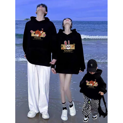 LEOEZYA family of three parent-child outfits burgundy family parent-child outfits family of three sweatshirts 2025 new autumn and winter mother and child (thin section) bright red 175 Mom L