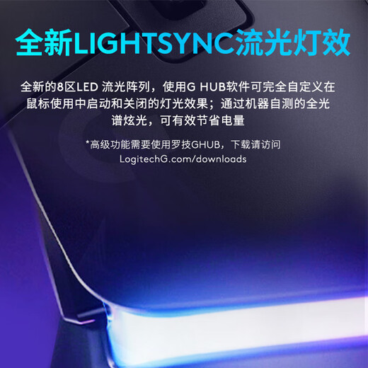 罗技G502 X PLUS无线游戏鼠标 无线电竞鼠标充电光学机械混合微动 RGB流光宏编程中大手吃鸡鼠标送男友 G502 X PLUS 无线RGB鼠标 白色