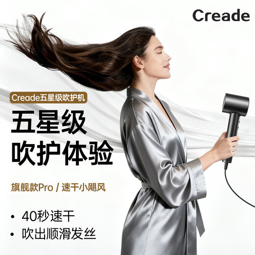 Creade high-speed hair dryer home hair drying high-power quick-drying negative ion hair care hotel hair dryer birthday gift Valentine's Day gift box K-4032 national subsidy K-4032 platinum gray + magnetic holder