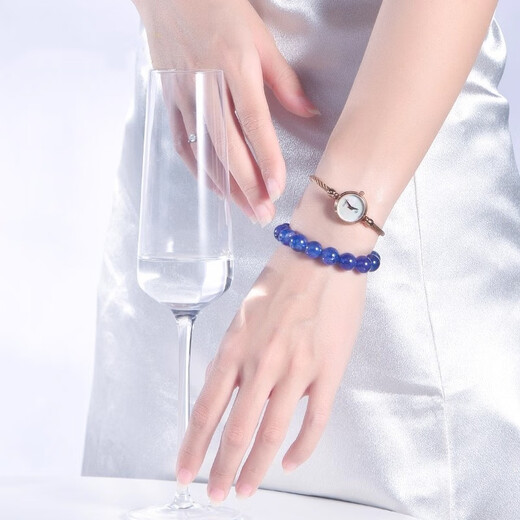 Hongchen Liuxi 7A+Tanzania old mine jewelry grade dark blue purple tanzanite bracelet natural crystal jade color treasure bracelet for women 7A+tanzanite bracelet 7mm