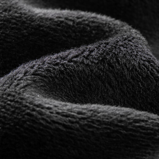 MONTAGUT mid-length velvet lining, warm and windproof, winter PU leather jacket for men, black XL