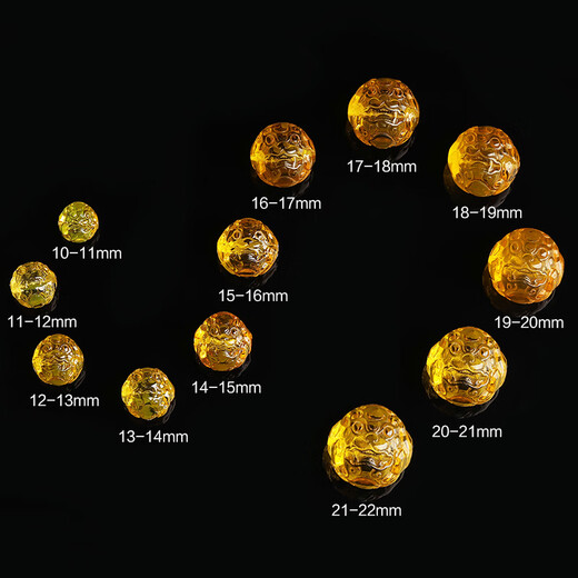 Yanyun Jewelry Natural Beeswax Pixiu Carvings Single Beads Loose Beads Original Mineral Amber Chicken Fat Yellow Beads Accessories 11-12mm