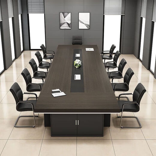 Office conference table long table office table and chair combination modern simple negotiation training long table rectangular strip 2.0m conference table