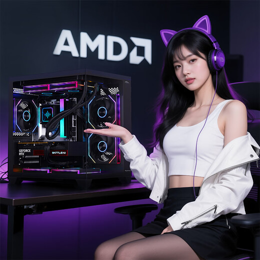 AMD Ryzen R5 7500F host complete machine/RTX5060TI/5070/4060Ti/5060/7650GRE graphics card game desktop assembly computer host DIY assembly machine R5 7500F+RTX5060丨Package five