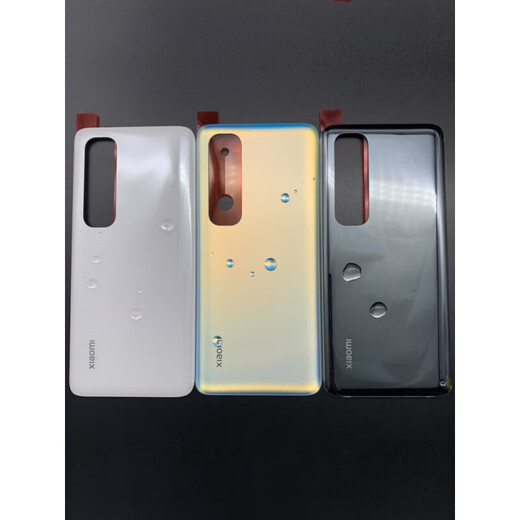Suitable for Xiaomi MI10 back cover glass Xiaomi 10s mobile phone back cover Xiaomi 10Pro tenth version battery cover Mi 10 back cover ceramic black new original cooling cotton