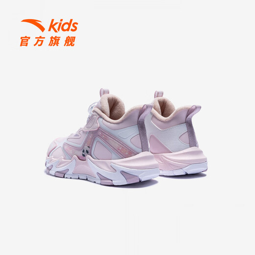ANTA (ANTA) children's cotton shoes for girls Dengfeng 3 spring new leather surface water-repellent knob buckle snow boots 322549975N clear gouache/Anta white-1 31 foot length about 19.5cm