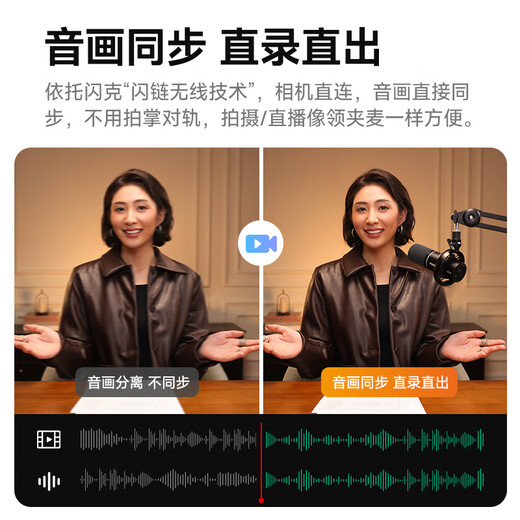 Maono Wireless Microphone Dynamic Radio Microphone Camera Live Broadcast Computer Mobile Phone Recording Noise Reduction Desktop Microphone Game Short Video Karaoke Professional Microphone Maono PD200W Disc Model Computer + Android/Apple Full Series