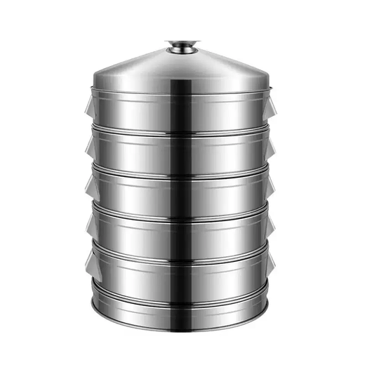 Yusen Yihong household stainless steel steamer wok firewood rack rural commercial stove speed grid steamer steamer steamer buns steamed buns 40CM thickened round steamer single layer 40cm