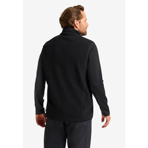 JackWolfskin new fleece vest men's breathable, wear-resistant, windproof, lightweight, fashionable, casual and warm fleece jacket black S