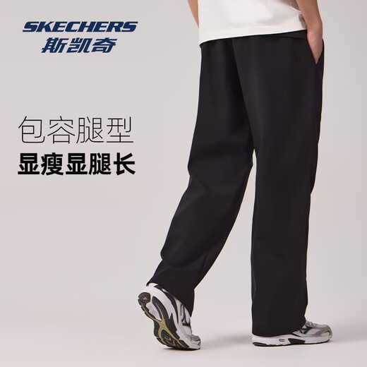Skechers casual pants men's pants 2025 autumn and winter new loose warm woven straight pants outdoor three-proof sports pants