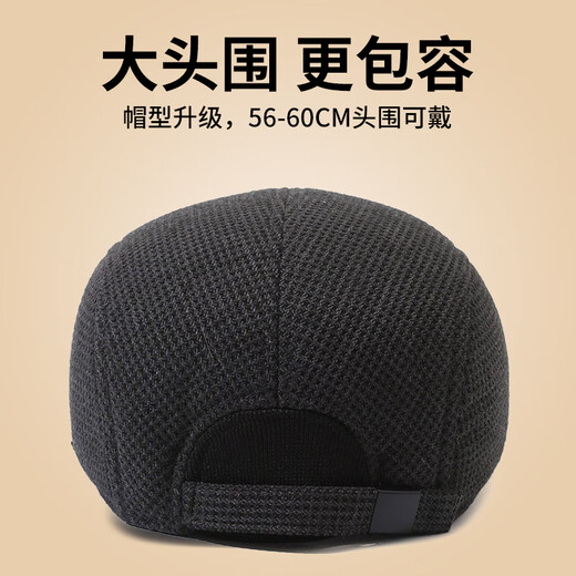 Red Dragonfly middle-aged and elderly men's autumn and winter velvet ear protection duck cap warm hat grandpa dad old man hat forward hat