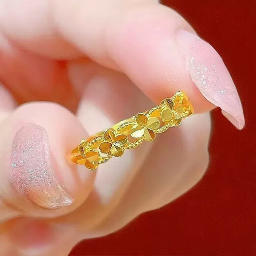 Money in Hand Ring Simulation Golden Ring Ring for Women, Time to Run Hand Jewelry Fashionable and Simple Gift for Girlfriend Money in Hand Ring