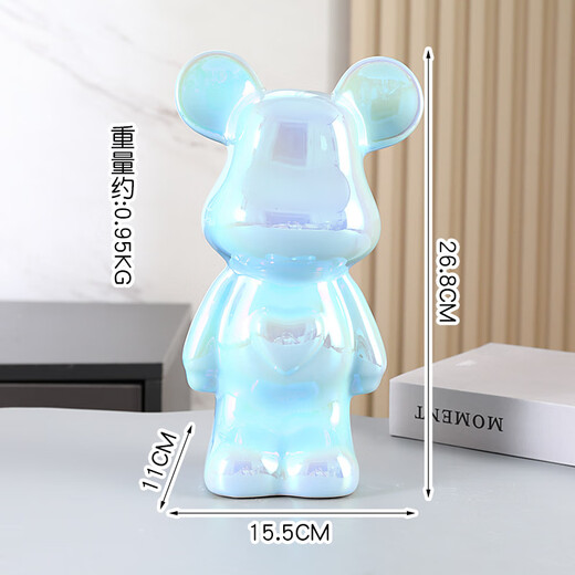 Care Bear decoration living room light luxury TV cabinet wine cabinet cartoon Care Bear doll internet celebrity children's room decoration black PC shelf set