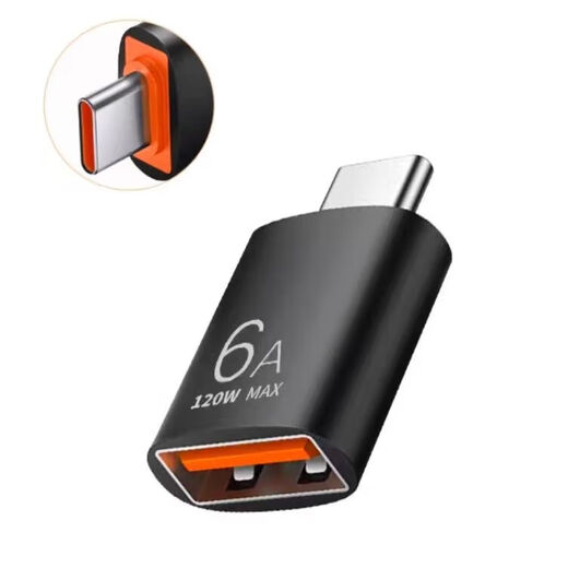 Creative accessories suitable for OTG adapter USB converter universal mobile phone U disk hard disk external storage device data cable 3.1 Android universal converter-black type-c to USB