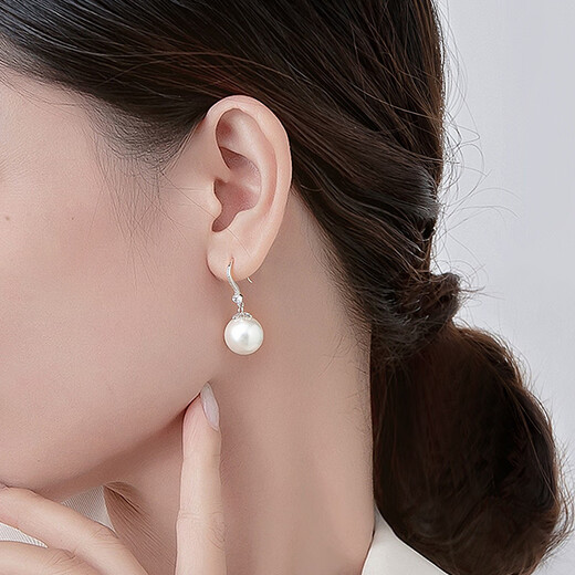 Yalundi 999 sterling silver women's pearl earrings earrings 2025 new hot style high-end women's genuine pure silver earrings