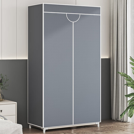 蜗家简易衣柜卧室布衣柜加厚组装衣橱衣服收纳柜出租屋宿舍布衣柜