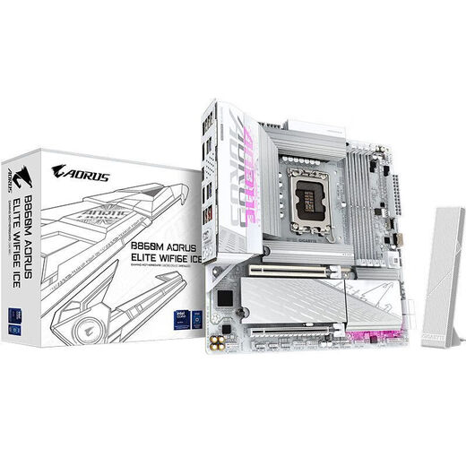 GIGABYTE B860M AORUS ELITE ICE DDR5 motherboard supports Ultra7 265K 245K GIGABYTE B860M Ice Sculpture WIFI single motherboard