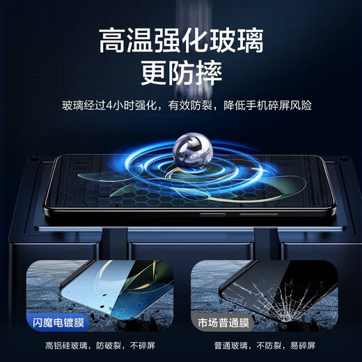 Flash Magic is suitable for Redmi K50/K60 Extreme Edition tempered film, HD full glass blue light, explosion-proof, anti-fall, anti-scratch, anti-sweat, smooth feel, mobile phone protective film K60 Extreme 2 pieces, enhanced version | double anti-fingerprint, non-porous, damage guarantee + artifact included