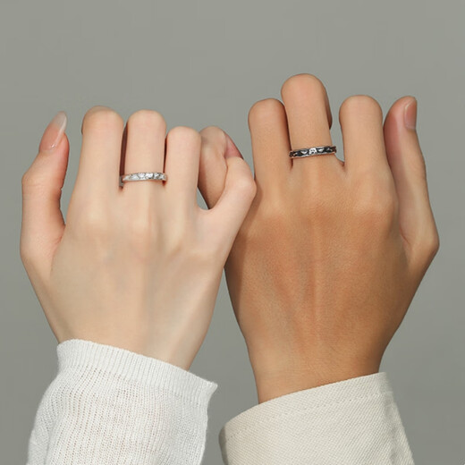 Ostantin Pure Silver S999 Couple Rings, Cat and Dog Cute Opening Rings, Birthday and Valentine’s Day Gifts for Boyfriends and Wifes, Meow Wings Couple Rings - Brand Original Gift Box, One Pair for Couples, Can Be Separated in Different Places