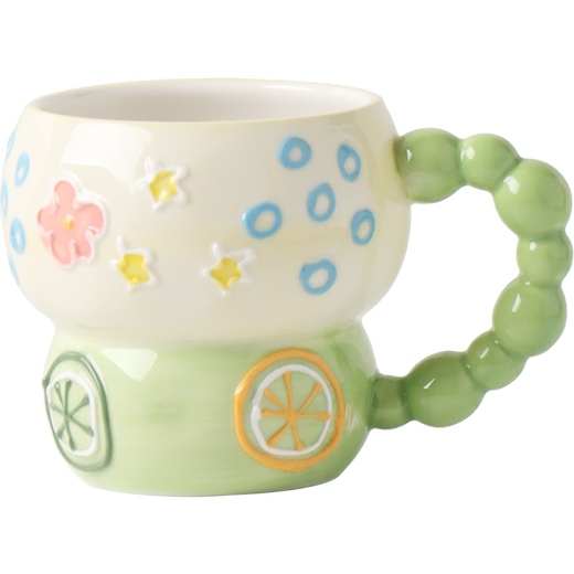 Kawashimaya creative mug household niche design ceramic water cup high-value breakfast milk coffee cup