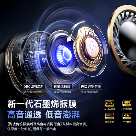 Linklike's major upgrade丨Crushing the Sound of Berlin Bluetooth headset semi-in-ear 2025 new ultra-long battery life wireless headset adapts to the top ten of Apple and Huawei list