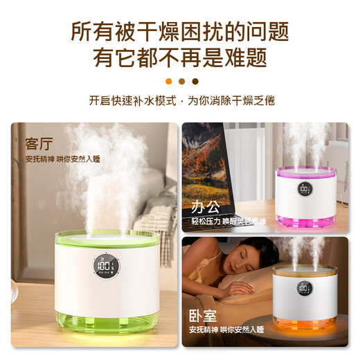 OEMG new desktop humidifier smart timer office living room bedroom usb large mist volume air hydration humidifier H13 humidifier single spray white