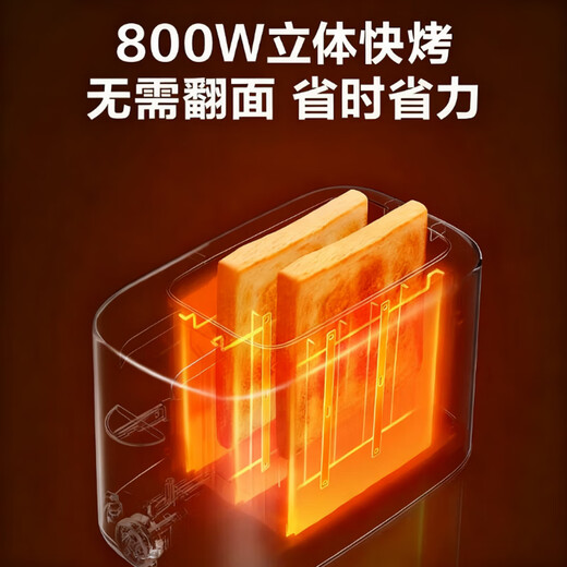 SMVP German toaster household slice heating sandwich small fully automatic breakfast machine toaster toaster fully automatic four-piece two-piece multi-function glossy white (without cover)