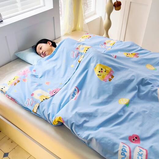 Beanie Velvet Multifunctional Sleeping Bag Anti-Kick Quilt Magic Baby Children 0-18 Years Old Removable and Washable for Autumn and Winter Velvet Donut Warm and Breathable 110*150cm Single Quilt Cover + Thick Quilt Core + Thick Quilt Core