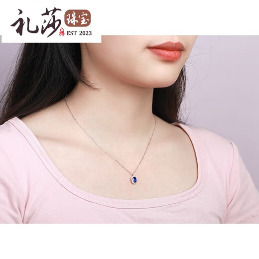 Reza BOGLIA natural sapphire necklace for women 18k gold fashion pendant set with diamond clavicle chain birthday gift for women