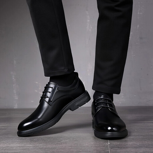 SNGUNY High-End Light Luxury Brand Leather Shoes for Men 2025 Autumn New Business Formal Shoes for Men Fashionable British Style Men's Shoes for Men Black Lace Up 42