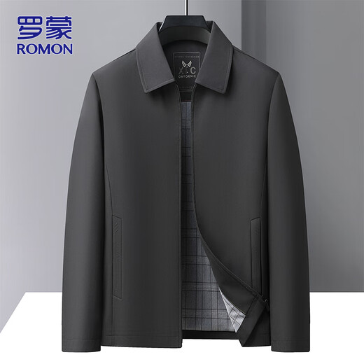 ROMON executive jacket men's autumn and winter business casual lapel jacket men's versatile clothes men's navy blue XL