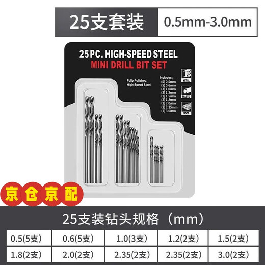 Chengyang High Speed Steel Twist Drill 0.5-3MM Mini Miniature Wenwan Pearl Bracelet Small Drill for Drilling