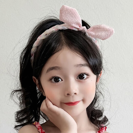 Chimera (CHIMERA) sweet and cute princess children's fabric hairband that does not tie the head and crushes the hair headband rabbit ear hairpin