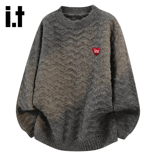 Izzue Hong Kong i.t official round neck sweater for men and women spring and autumn new trendy round neck knitted pullover tops for couples