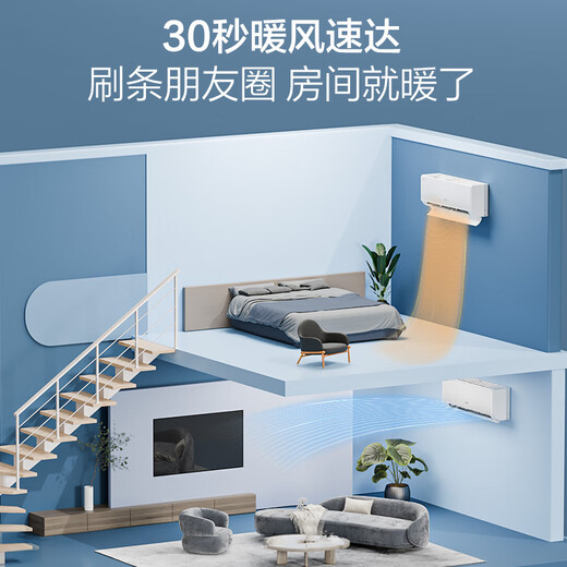 Haier Net Power Saving Large 1 HP First Class Energy Efficiency Wall Mounted Bedroom Energy Saving Air Conditioner Self-Cleaning Anti-Direct Blowing Air Conditioner KFR-26GW/E1-1 Home Appliances National Subsidy 20% Trade-In