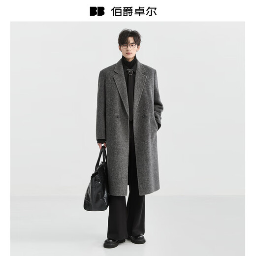 Piaget Zall Camel Hair Long Shoulder Pads Wool Double-sided Wool Coat Men's 2025 Autumn and Winter New Goose Down Liner Jacket Midnight Black Long Sleeve Liner Long Design M (170)