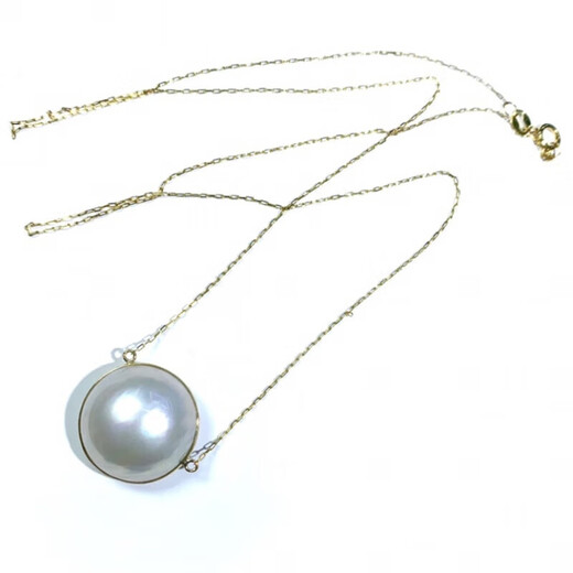 Maiyong G18k Mickey Japanese seawater maple pearl white chain pendant 16-17mm Chopard 15-16mm