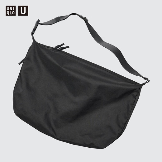 Модель сотрудничества UNIQLO/женская мужская повседневная сумка через плечо/сумка через плечо 25 осень и зима новый стиль 480114 09 черный, один размер подходит всем (53 44 13 33 см)