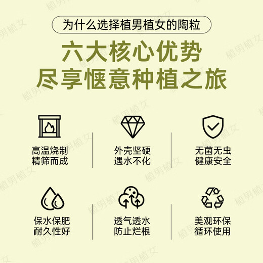 Planting men and women large ceramsite ball bottom flower gardening hydroponic flower pot special particle small light seed paving stone 500g