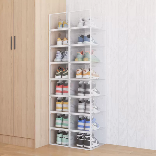 Yusenyi college student dormitory shoe box storage box transparent shoe storage artifact under the table folding shoe rack small dust-proof shoe cabinet (under the bed and under the table) 2 columns and 2 layers of medium white) (under the bed and under the table) 2 columns and 2 layers of medium white) 0x0x0cm 0 pieces 0x0x0cm